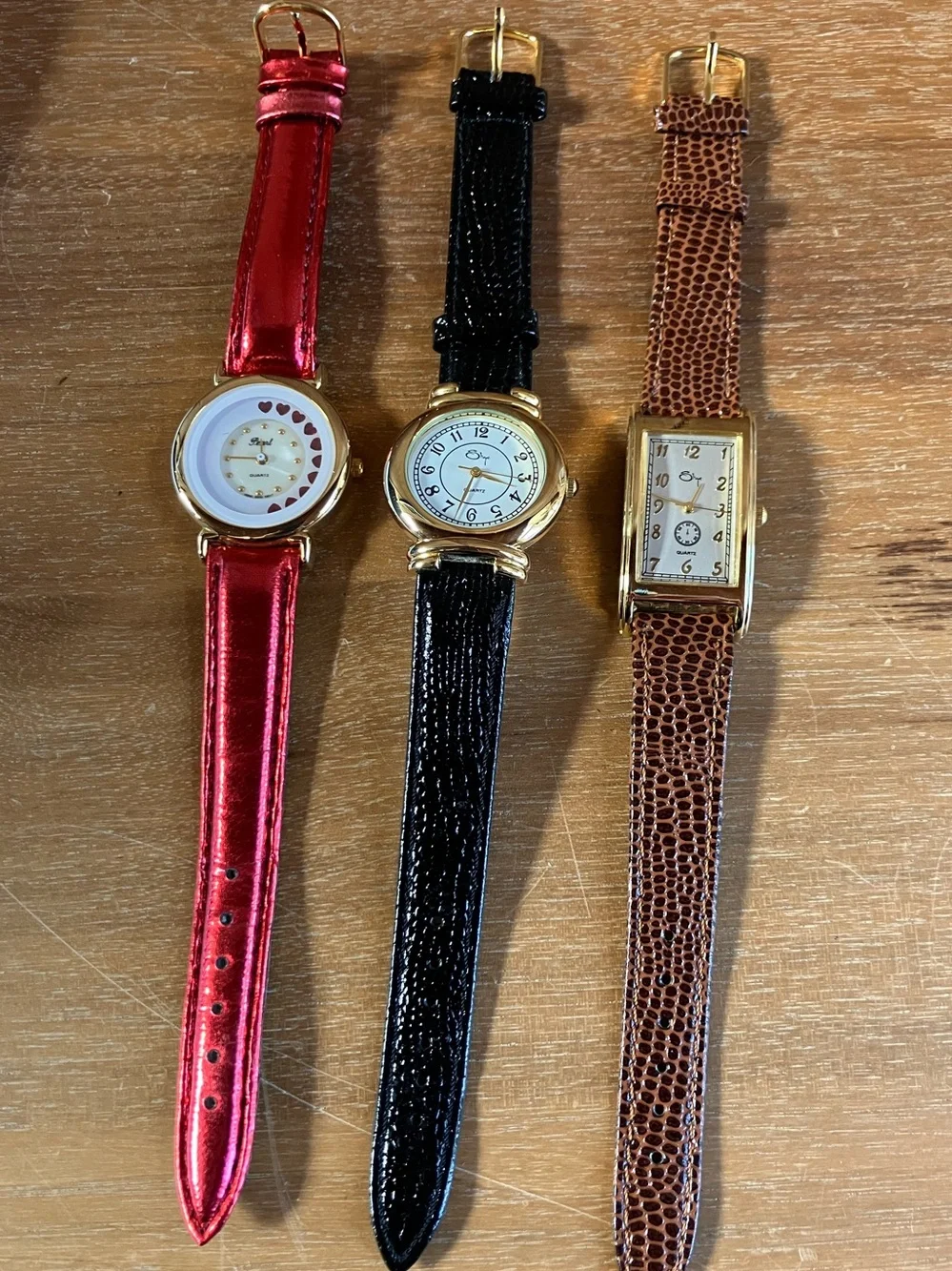 Women’s Watch Lot - New - All Need Batteries - Leather Bands